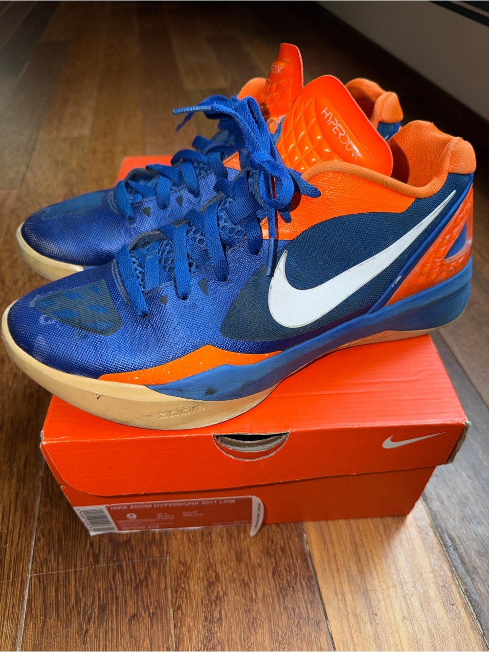 Nike Zoom Hyperdunk 2011 Low Linsanity #487638-418 Blue/Orange Sneakers sz Men 9